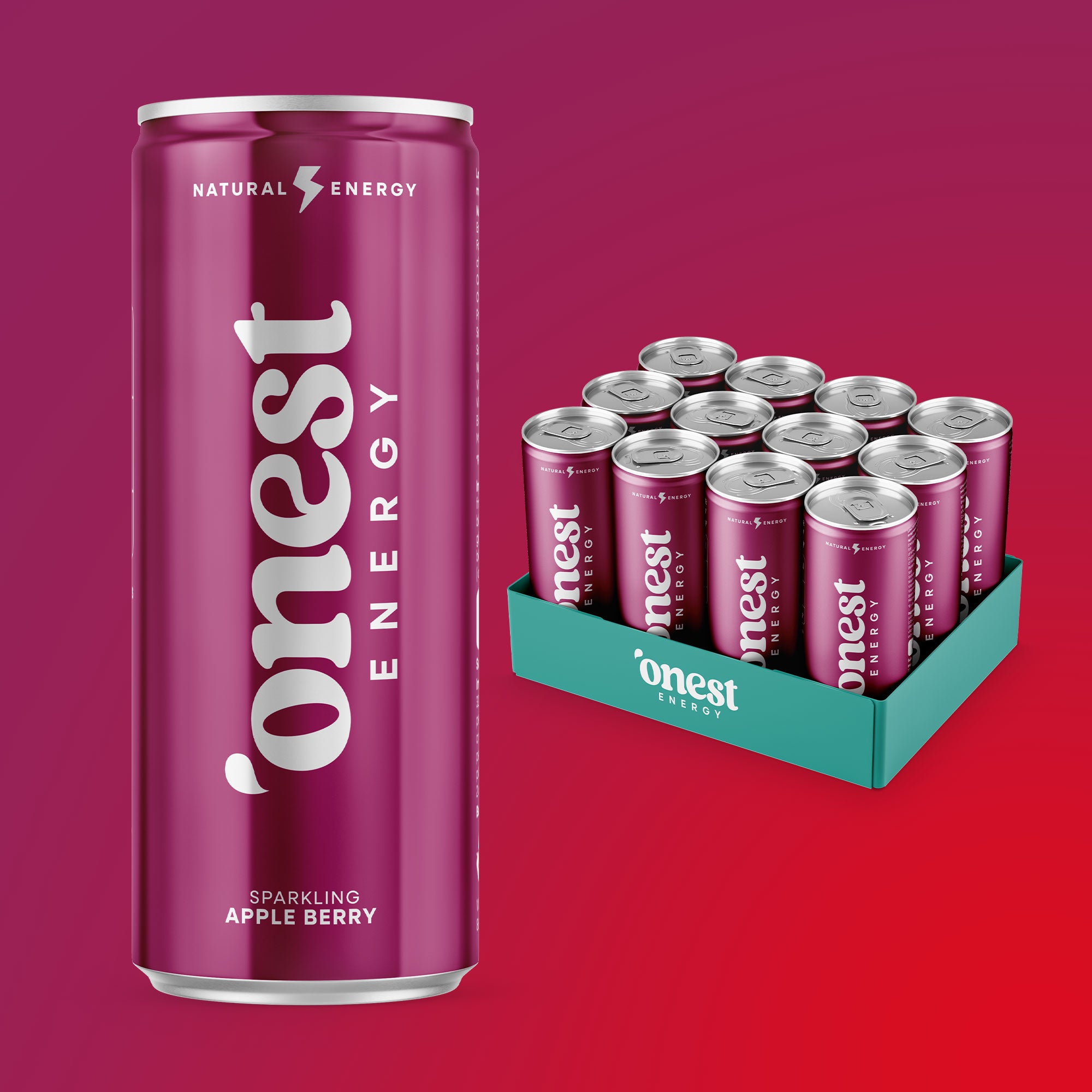 Onest Energy Sparkling Apple Berry Energy Drink