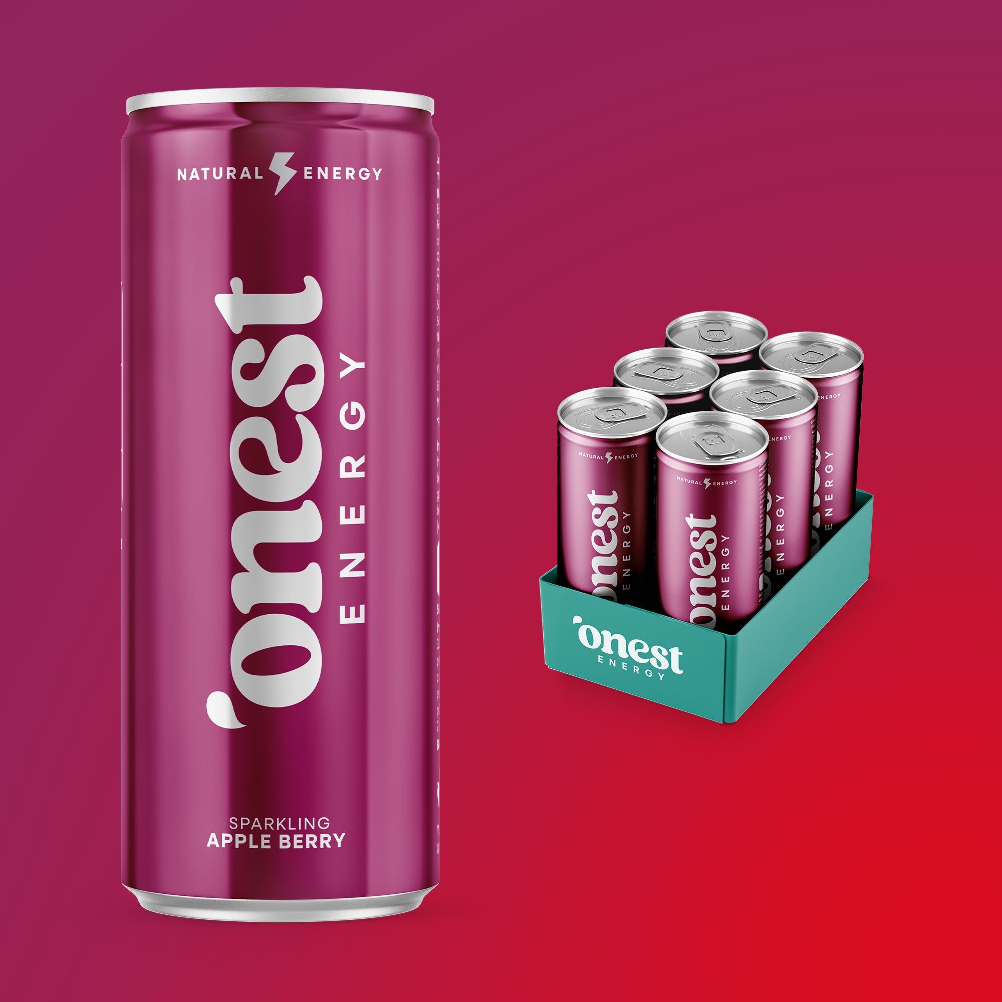 Onest Energy Sparkling Apple Berry Energy Drink