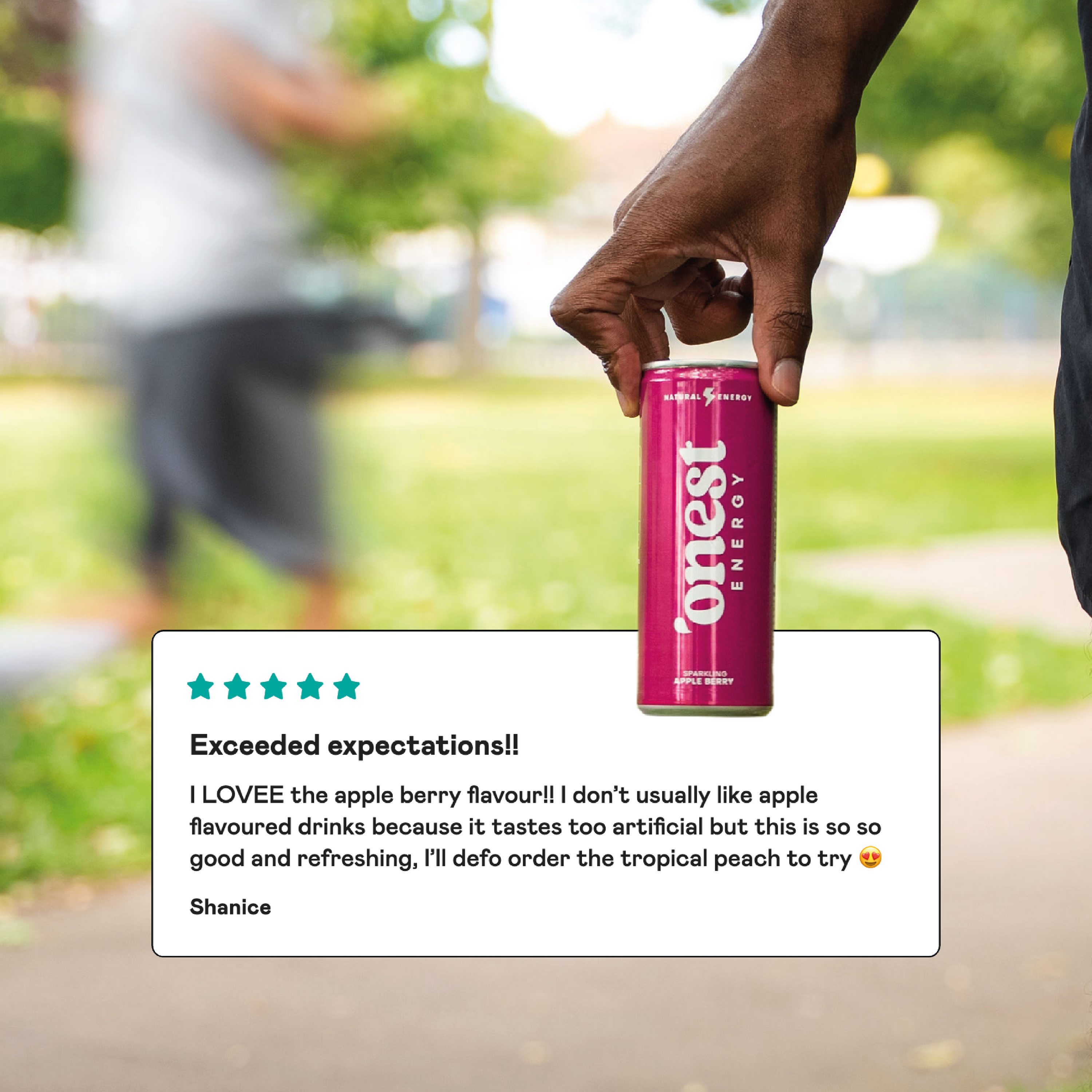 Onest Energy Sparkling Apple Berry Energy Drink